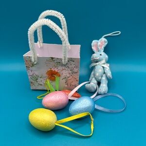 Miniature jointed Easter bunny gift set